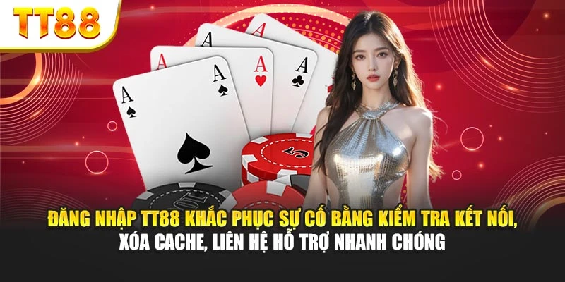 Đăng nhập TT88 khắc phục sự cố bằng kiểm tra kết nối, xóa cache, liên hệ hỗ trợ nhanh chóng