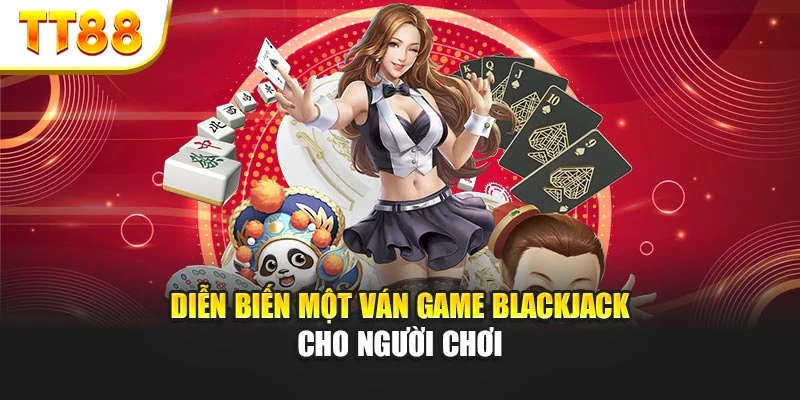 Diễn biến một ván game blackjack cho người chơi